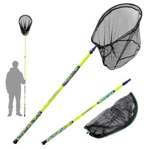 Large Fishing Net (Green / 11.48ft/137.8"Total Length(Extendable))