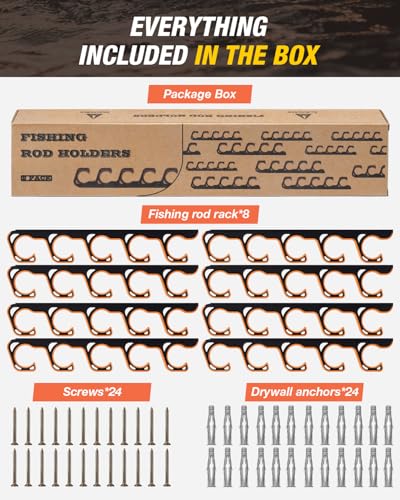 Fishing Rod Rack (Orange / 4 pack holds up 20 rods)