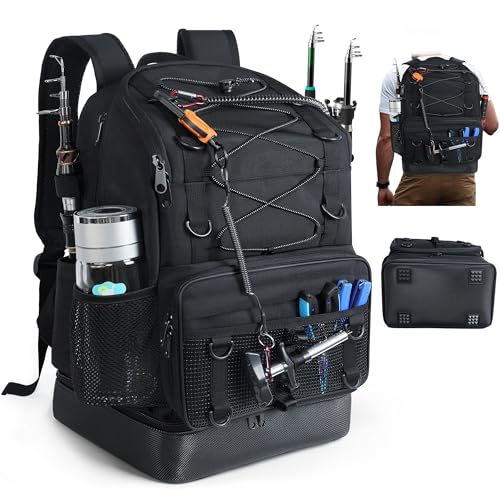 Fishing Backpack with Rod Holder