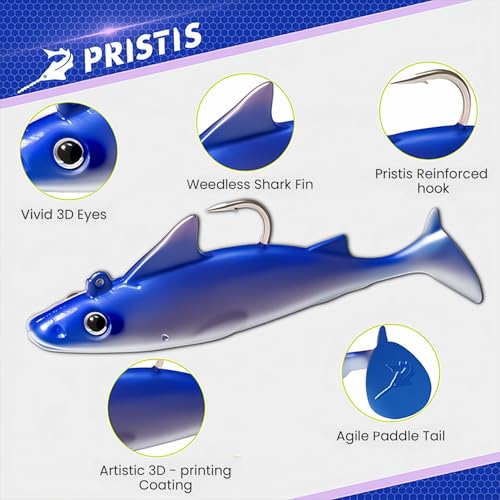 6 pcs Sharkita Jig Head Soft Pre (Spotless Smooth Hound)