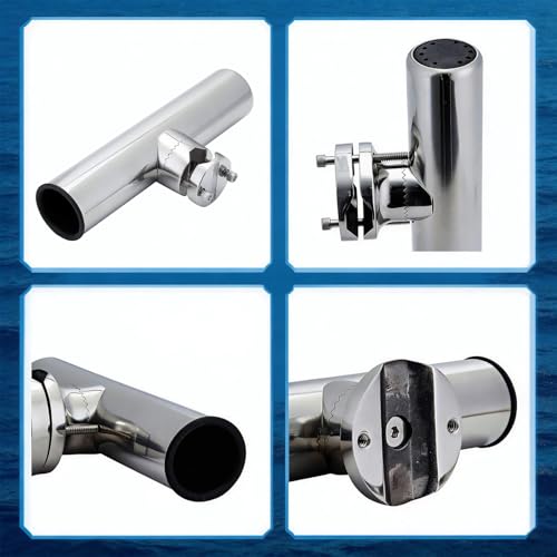 Stainless Steel Clamp on Fishing Rod Holder (Rail 0.6" - 1")
