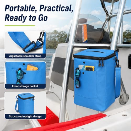 Portable Boat Trash Can (Blue)