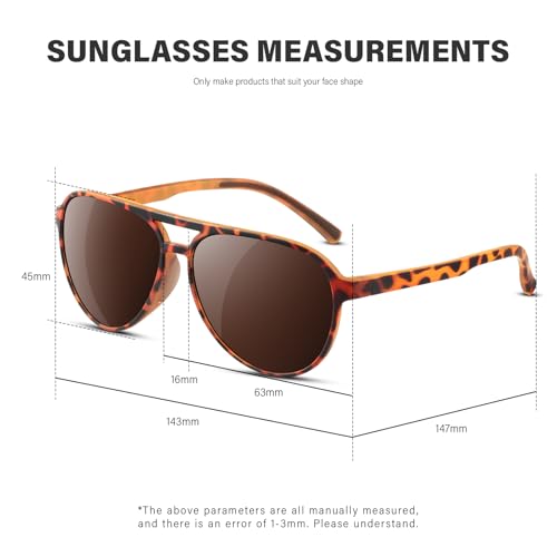 Women's Polarized Aviator Sunglasses Tangle (Leopard)