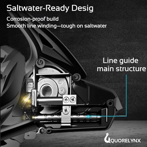 8000/10000/14000 Heavy Duty Saltwater Fishing Spinning Open Face Surf Reel,6+1bb 4.8:1 Gear Ratio, 66lbs MAX Drag Heavy Long Casting Inshore Monster Fish by Quorelynx (14000) (14000)