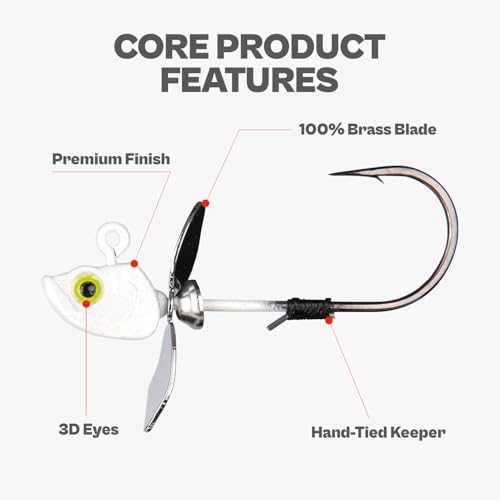 10 Pack Asymmetrical Spin Fishing Jig Head