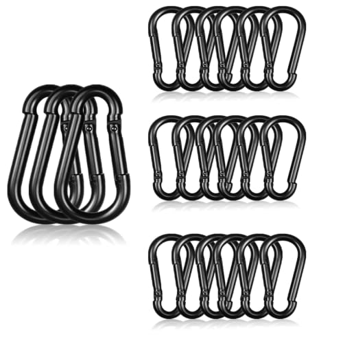 20PCS Carabiner Clip (Black / 20PCS-M4)