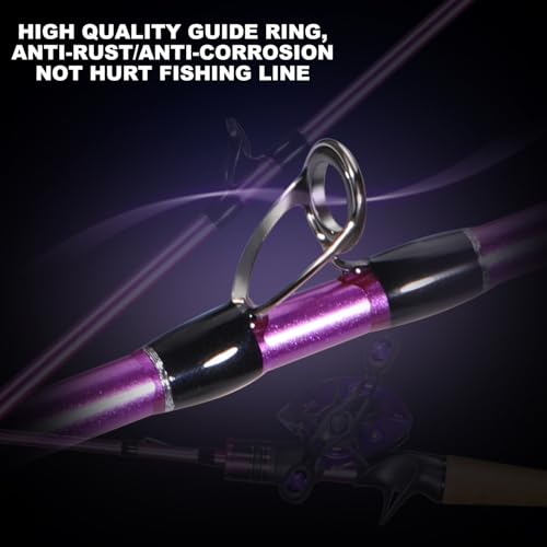 Fishing Rod and Reel Combo (B:PURPLE21Q-R COMBO / 6.9FT)