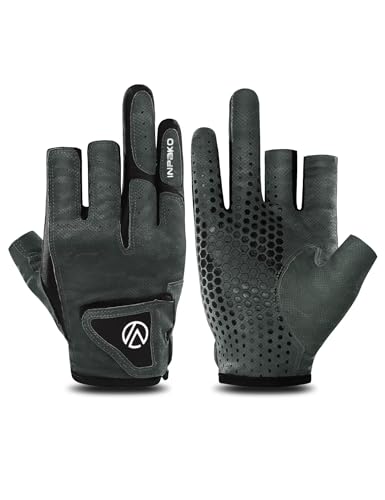 Fishing Gloves 3 Fingerless (Gray / Small)