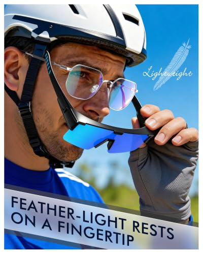 Sunglasses That Fit Over Glasses (Grey + Blue)