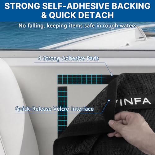 Black Boat Storage Mesh Bag