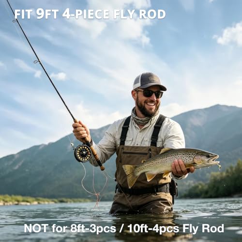 Fly Rod Case Fit 9ft 4 (Black / For 9ft 4-piece Fly Rod (Length: 30.5''))