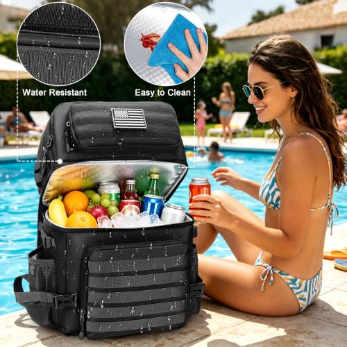 45 Can Tactical Backpack Cooler (Black)