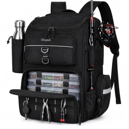 Fishing Backpack with Rod Holders