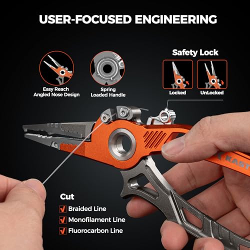 AlumaStream 7.5" Aluminum Fishing Pliers & Rig Tool Combo