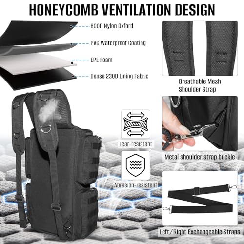 Fishing Tackle Backpack with Rod Holders