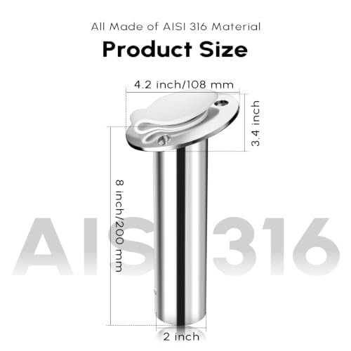 15 Degree Fishing Rod Holder 2 Pack (15 Degree - With White Cap)