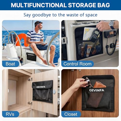 Boat Storage Bag 14x11in Self (Black-1 PCS)