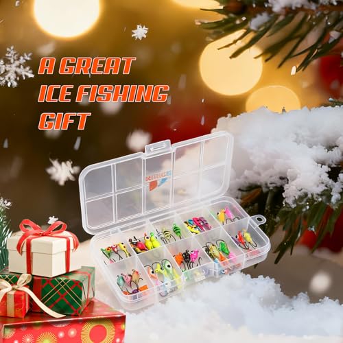 Ice Fishing Jigs Kit (B -60pcs Ice fishing jigs (10 Style))