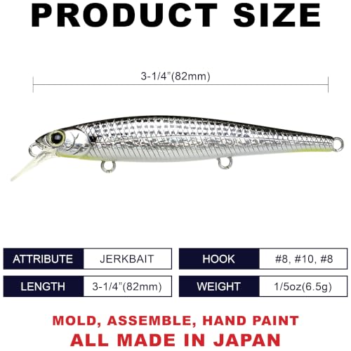 SW Slender Pointer 82MR S Saltwater Fishing Lures (804 Spotted Shad - Konoshiro)
