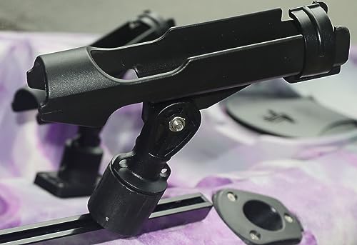 MiniPort 360° Rotating Fishing Rod Holder (Round Base and Fishing Rod Socket)