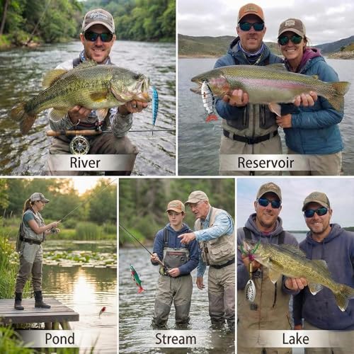 41 Pcs Fishing Lures Kit for Bass Trout & Pike (Young Style)