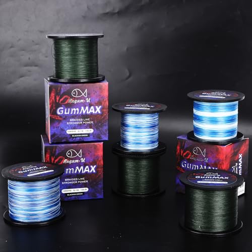 Gummax 8 Strand Braided Fishing Line (Navy Blue / 545 Yards / 50 LB)