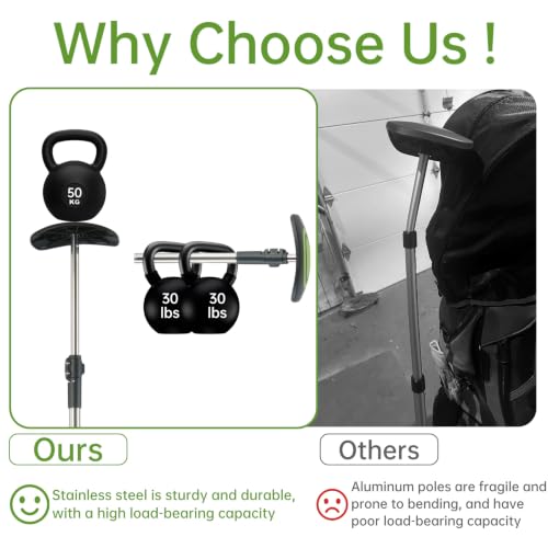 Adjustable Golf Bag Support Pole 31" (Green)