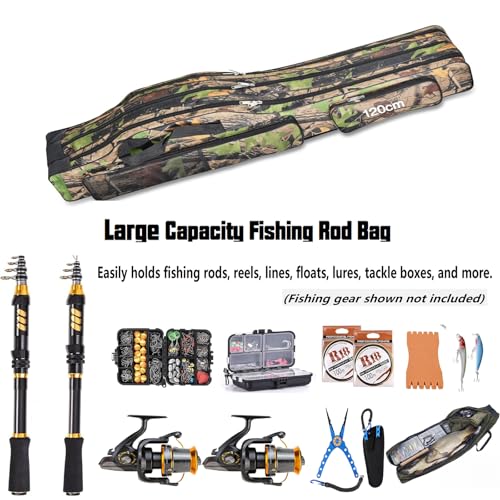 3 Layers Fishing Pole Bag (Earthy yellow / 120cm/47.2in)