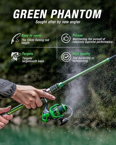 2 Pack Telescopic Fishing Rod and Reel Combo (6 ft / 2pack Full Kit With Carrier Case)