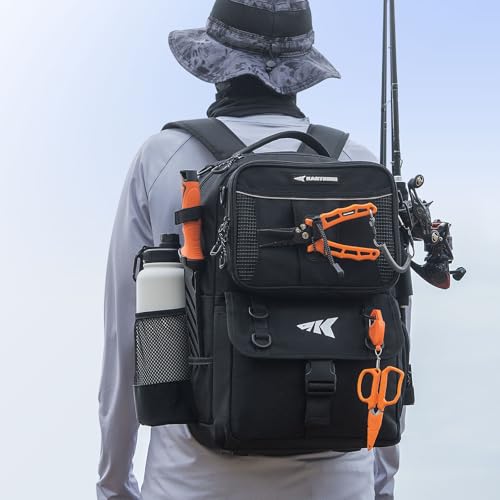BaitSpace 50L Fishing Backpack with 4 Tackle Boxes