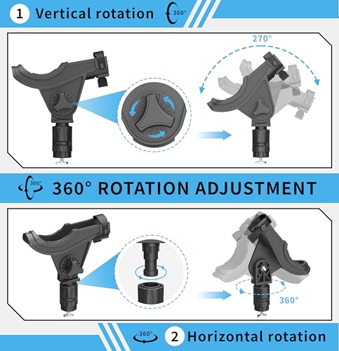 Kayak Track Fishing Rod Holder with Twist
