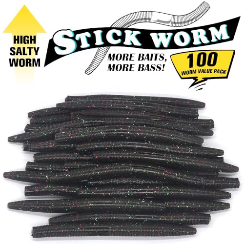 Wacky Worms Soft Plastic for Bass Fishing Lures (5-Bama Bug / 5")