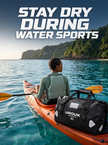 Waterproof Duffel Bag 40L 65L 90L Large Motorcycle Dry Bag Backpack (Carbon Fiber Black / 40L)