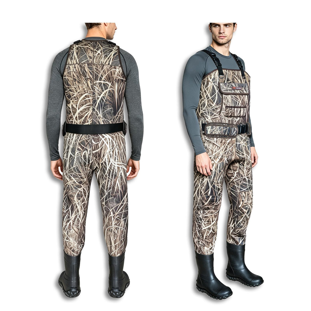 Hunting Waders with 600G Insulated Boots (Waterweed Camo / M13)