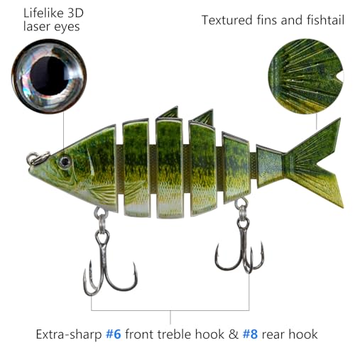 Bone Multi Jointed Swimbait 3 (3-Pack, Collection E / 3.7in/0.66oz)