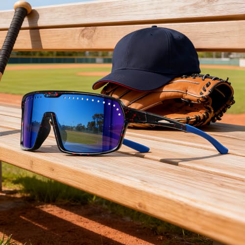 3Pack Polarized Kids Sunglasses UV400 for Youth Softball Running Cycling