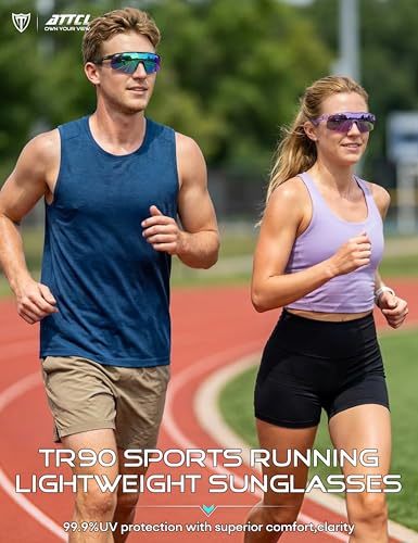 Lightweight Running Sunglasses Women Men Wrap Around UV400 Sports