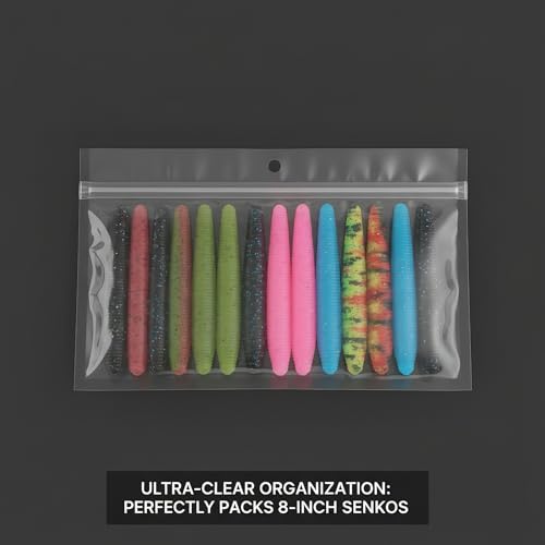 100 Pack Soft Plastic Baits Bags 8.8"x5.5" (8.8" x 5.5")