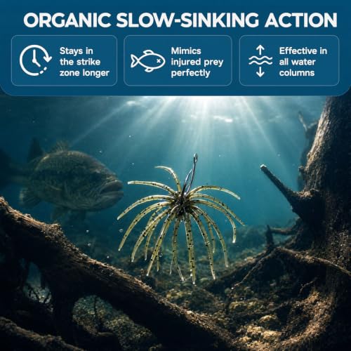 Slow Sinking Sea Urchin Imitation Soft Fishing Lures