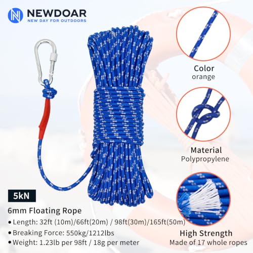 6mm Marine Floating Rope High (Blue / 33FT-10M)