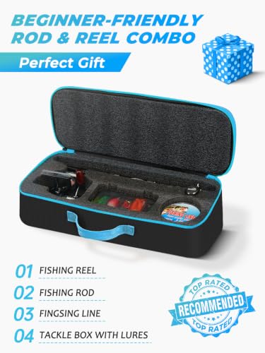 6Ft Telescopic Spinning Fishing Rod and Reel Combo (6FT-Full Kit)