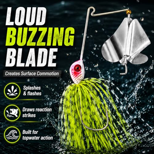 Fishing Spinner Lures (multi color 5pk(black, yellow, green, red, white))