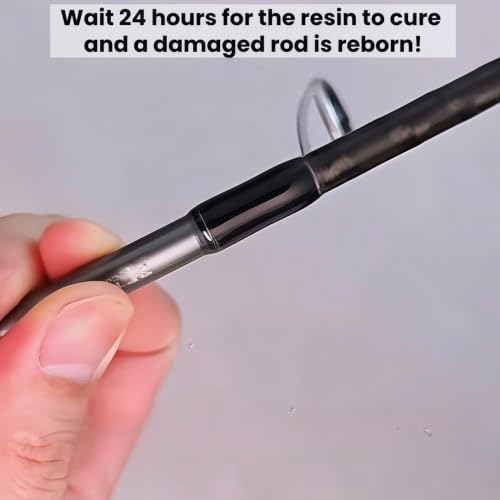 Fishing Rod Guide Replacement Kit 8‑Size for Fishing Rod Repair (Black Spinning guides kit)