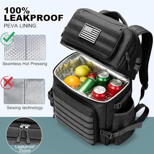 45 Can Tactical Backpack Cooler (Black)