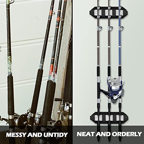4 Pcs Rod Holders Fishing Boat Pole Holder (Black Gray / 7.8 Inch)