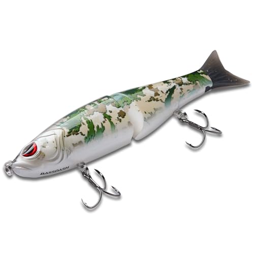 SwimShad Glide Baits Jointed Swimbait Bass Pike Salmon Trout Muskie Fishing Lure (Highland / 7in/2.2oz)