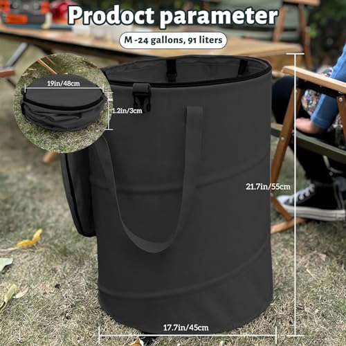 Pop up Camping Trash can with lid
