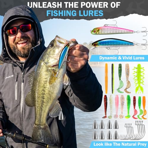 Fishing Gear Fishing Backpack with Fishing Rod (Fishing Backpack with Fishing Rod and reel combo fishing gear)