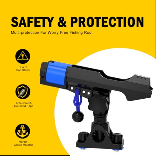 2 Pack Kayak Fishing Rod Holder (2 Black)