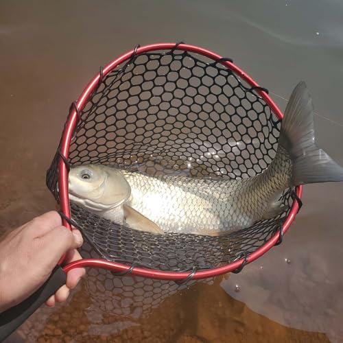 Short Handle Rubber Fishing Landing Net
